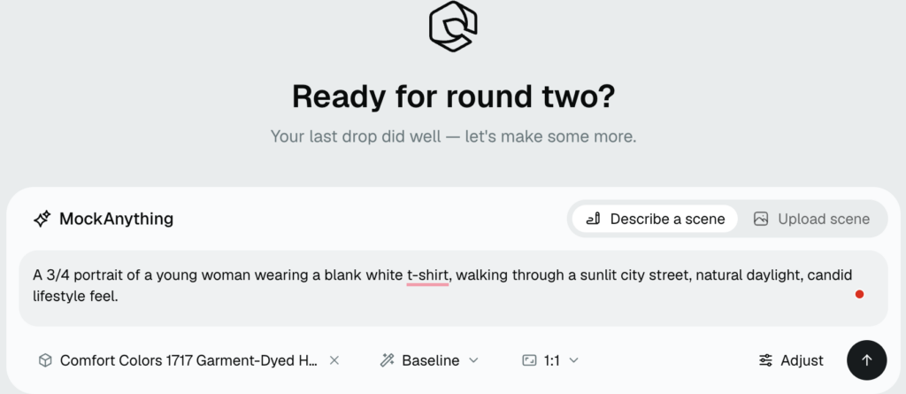 Generate reusable mockups using MockAnything AI in our web application