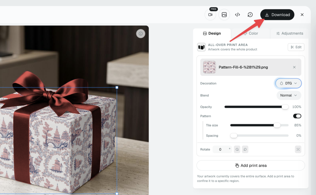 Download the mockup once satisfied with the results