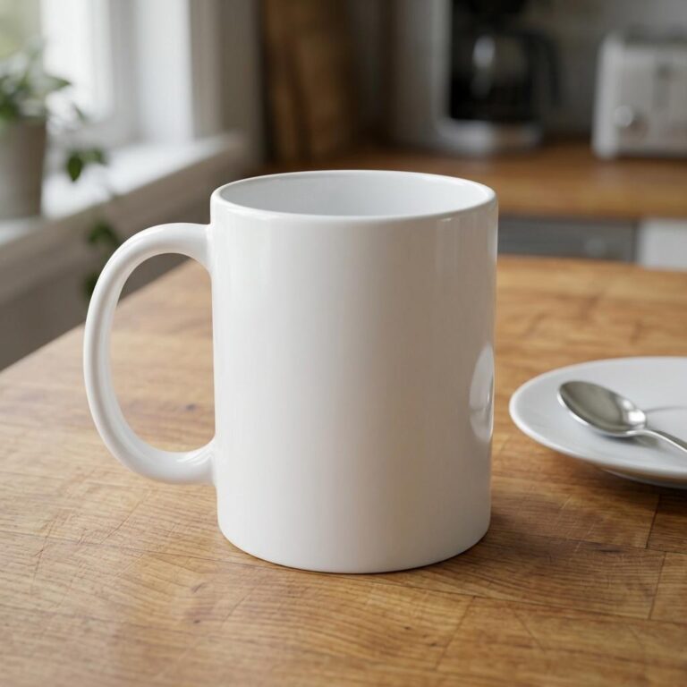 Kitchen Coffee Mug Mockup - Free 11oz Ceramic Template