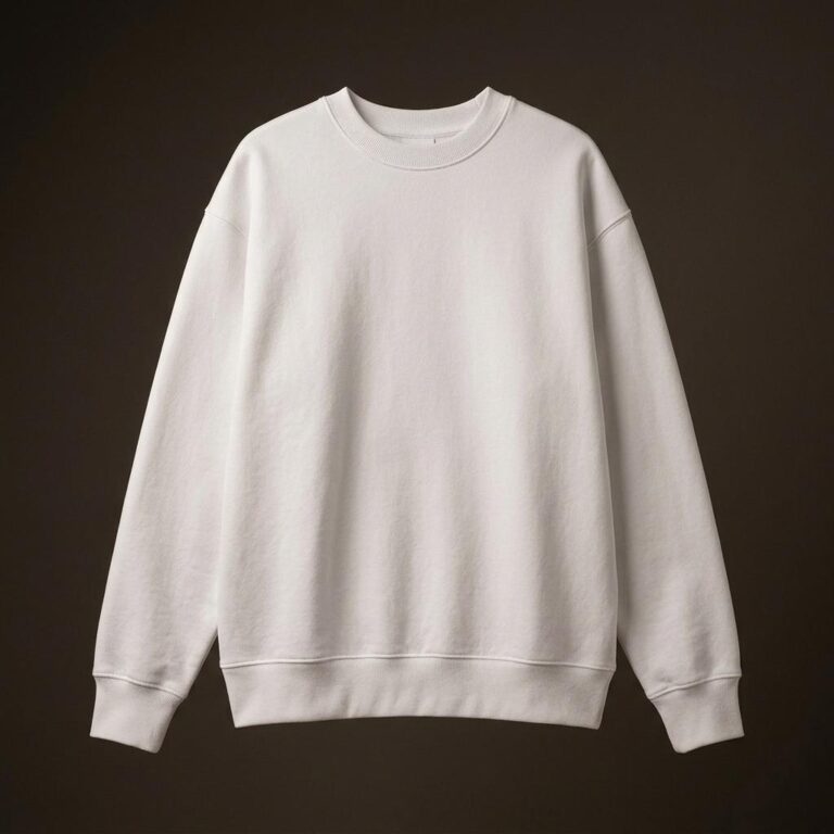 Crewneck Sweatshirt Mockup - Ghost Mannequin, Dark Studio
