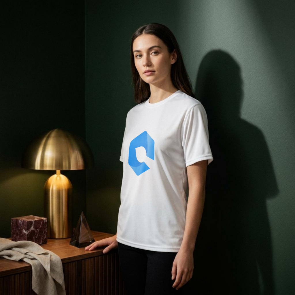 Put your artwork on this T-shirt in Neo Deco aesthetic