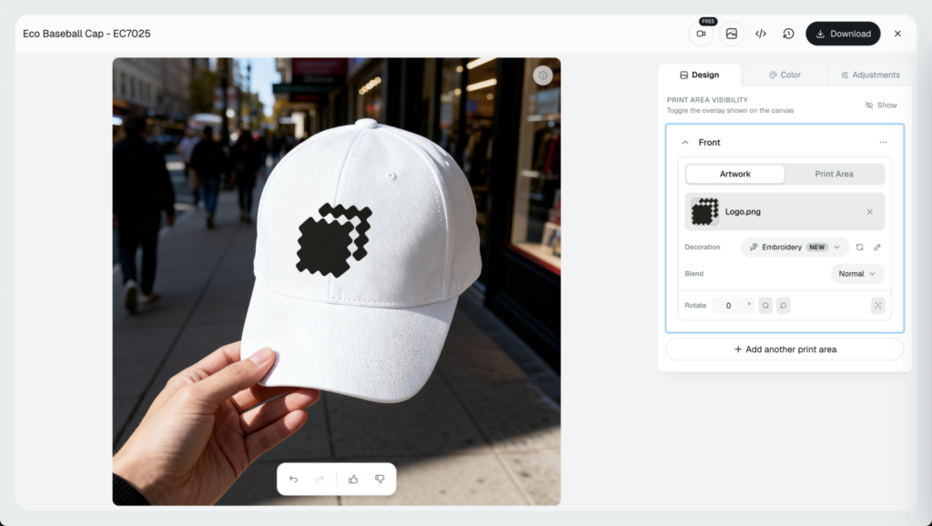 Embroidery preview created by Stitch AI agent