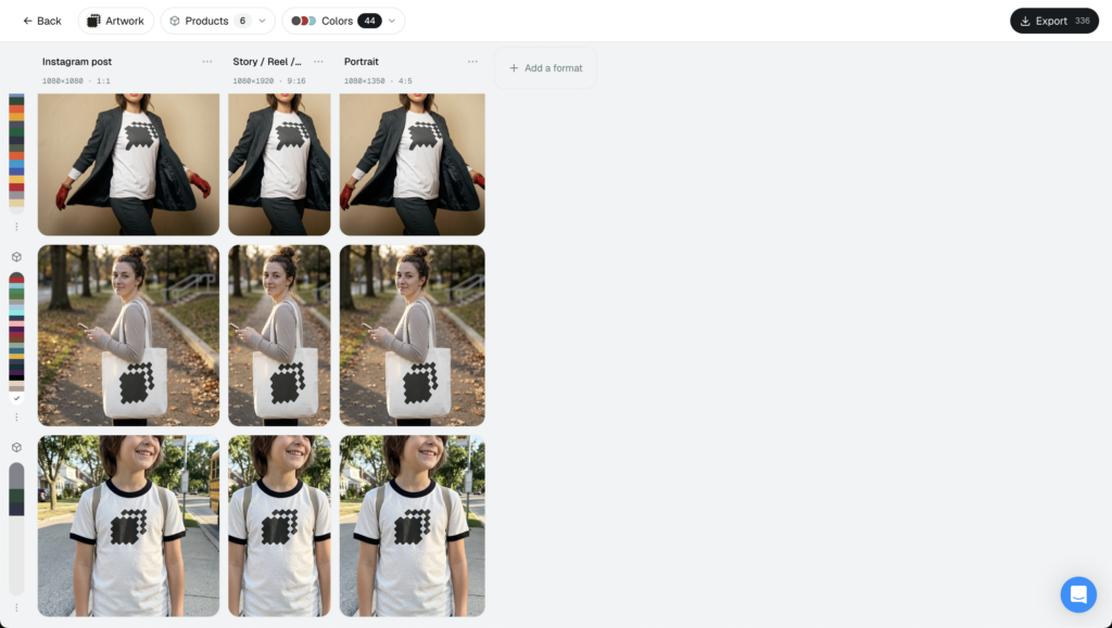 Example of how you can organize all formats for instagram