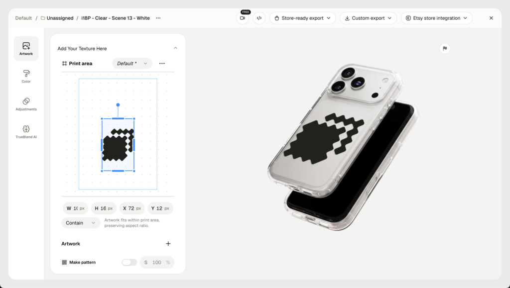 Example of design placement on iPhone 18 Pro