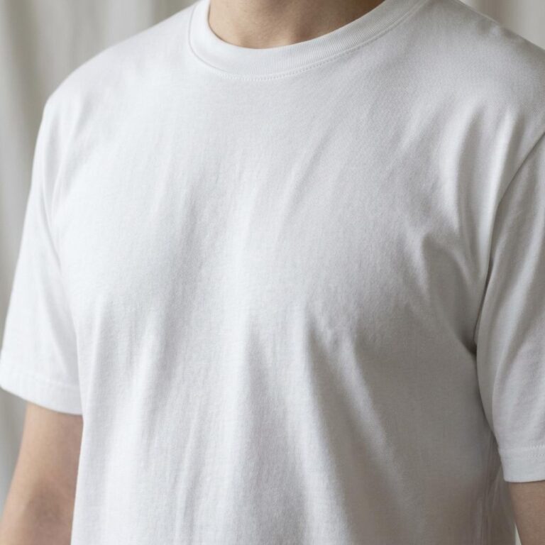 Bella+Canvas 3001 Jersey Tee Mockup - Chest Texture Close-Up