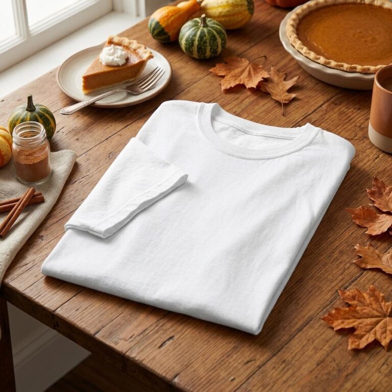 Comfort Colors 1717 Fall Mockup - Pumpkin Pie Scene
